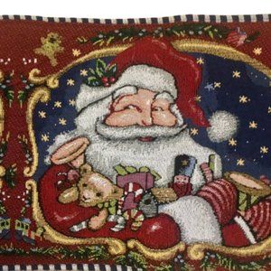 Santa Claus Table Runner Christmas Decor Tapestry Style Holiday Table